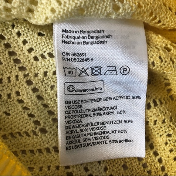 H&M Multicolored Lace Knit Short Sleeve Top Size S - Picture 9 of 10